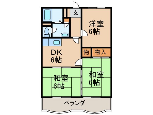 きぬたロイヤルハイツの物件間取画像